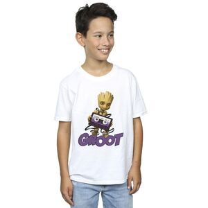 Guardians Of The Galaxy Boys Groot Casette T-Shirt / White